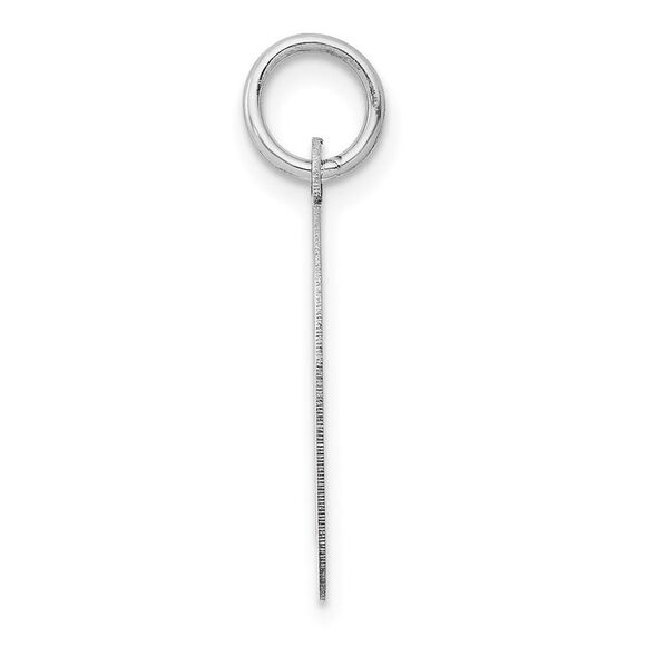 14k White Gold, Madison Collection LG Classic Script Initial D Pendant - Picture 2 of 5